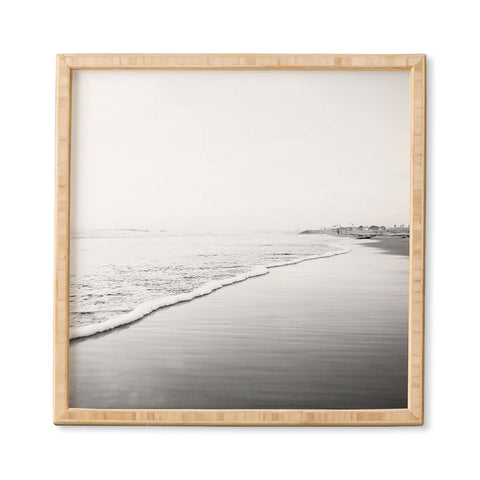 Bree Madden Black And White Beach Print Ombre Shore Framed Wall Art