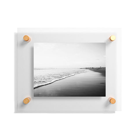 Bree Madden Black And White Beach Print Ombre Shore Floating Acrylic Print