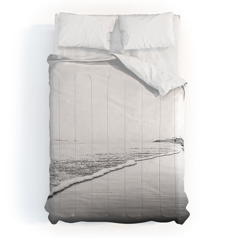Bree Madden Black And White Beach Print Ombre Shore Comforter