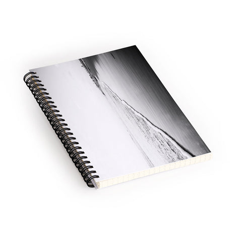 Bree Madden Black And White Beach Print Ombre Shore Spiral Notebook