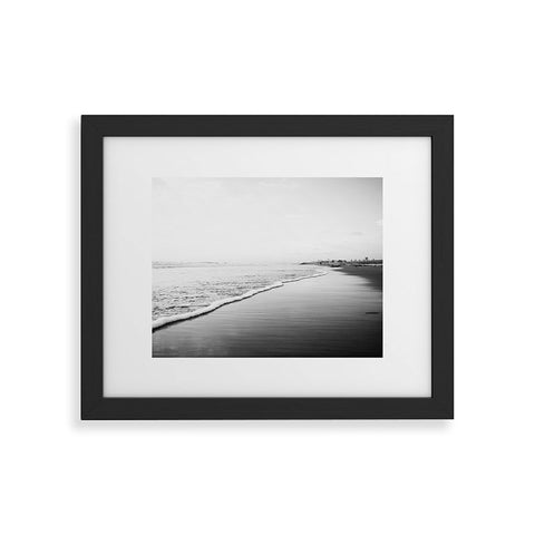 Bree Madden Black And White Beach Print Ombre Shore Framed Art Print
