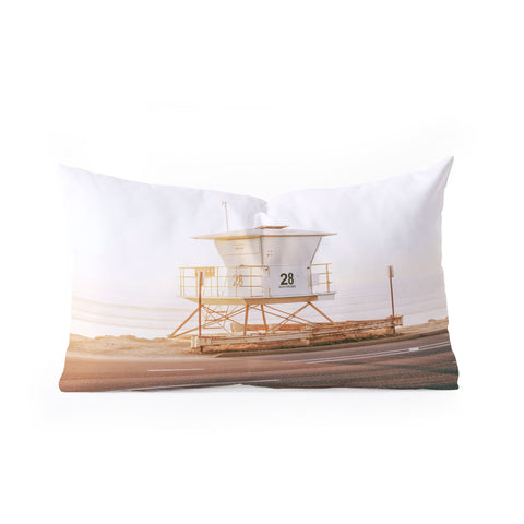 Bree Madden Carlsbad Beach Tower Oblong Throw Pillow