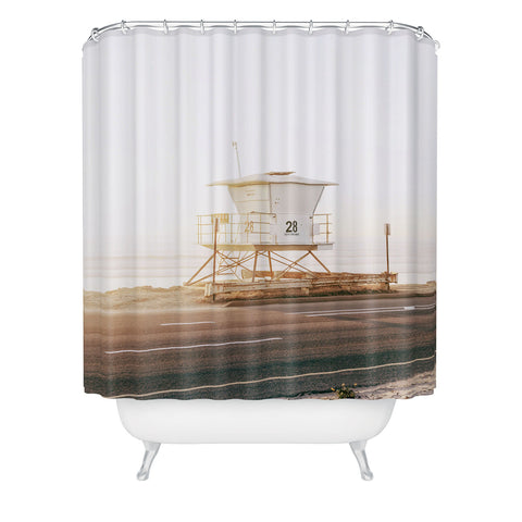 Bree Madden Carlsbad Beach Tower Shower Curtain