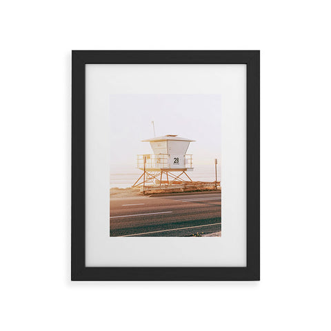 Bree Madden Carlsbad Beach Tower Framed Art Print