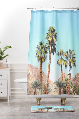 Bree Madden Desert Palms Shower Curtain And Mat
