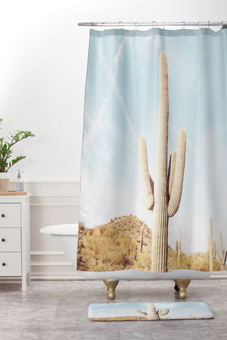 Bree Madden Desert Saguaro Shower Curtain And Mat