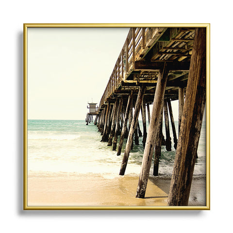 Bree Madden Down By The Pier Metal Square Framed Art Print
