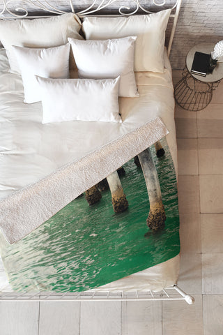 Bree Madden Emerald Waters Fleece Throw Blanket