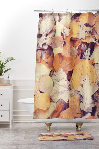 Bree Madden Fallen Leaves Shower Curtain And Mat