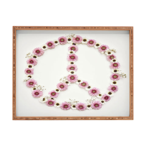 Bree Madden Floral Peace Rectangular Tray