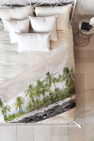 Bree Madden Island Palms Fleece Throw Blanket