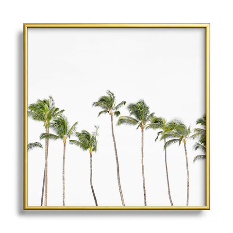 Bree Madden Minimal Palms Metal Square Framed Art Print