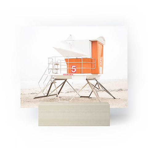 Bree Madden Orange Beach Tower Mini Art Print