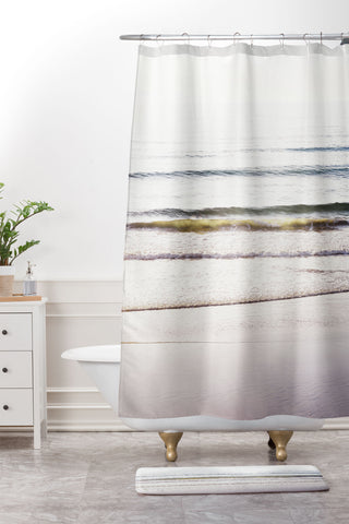 Bree Madden Painted Waves Shower Curtain And Mat