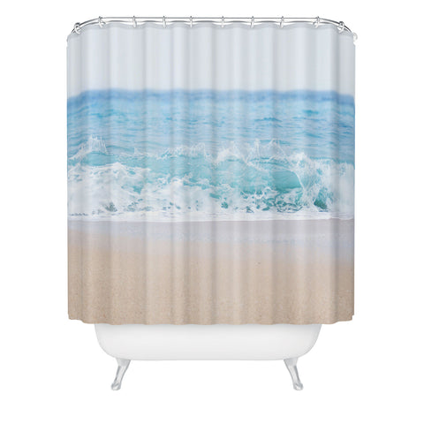 Bree Madden Pale Blue Sea Shower Curtain