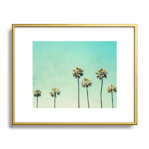 Bree Madden Palm Tree Ombre Metal Framed Art Print