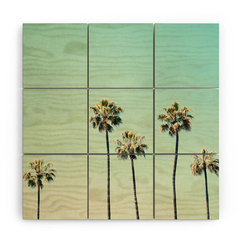 Bree Madden Palm Tree Ombre Wood Wall Mural