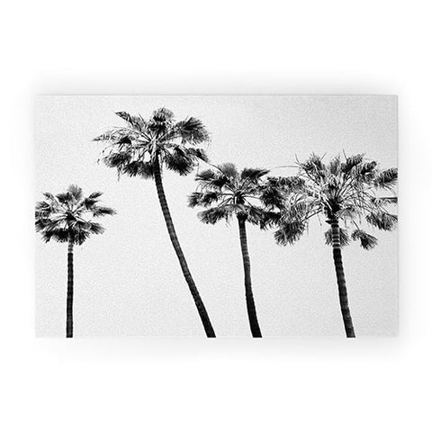 Bree Madden Palm Trees BW Welcome Mat