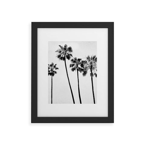 Bree Madden Palm Trees BW Framed Art Print