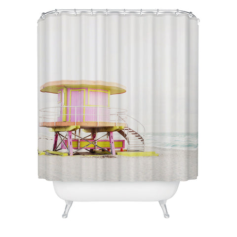 Bree Madden Pink Miami Shower Curtain