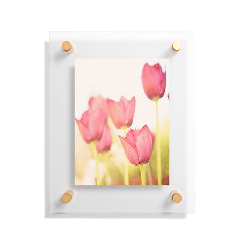Bree Madden Pink Tulips Floating Acrylic Print