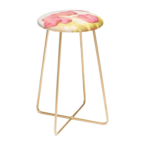 Bree Madden Pink Tulips Counter Stool
