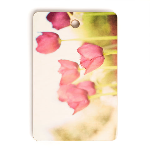 Bree Madden Pink Tulips Cutting Board Rectangle