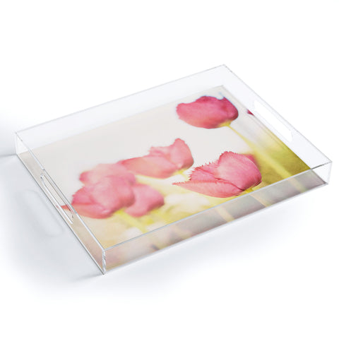 Bree Madden Pink Tulips Acrylic Tray