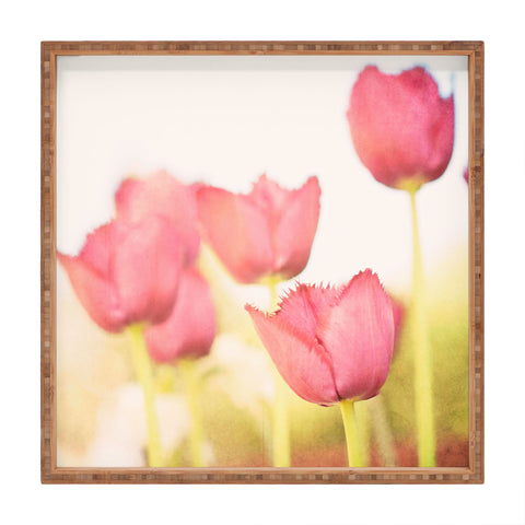 Bree Madden Pink Tulips Square Tray