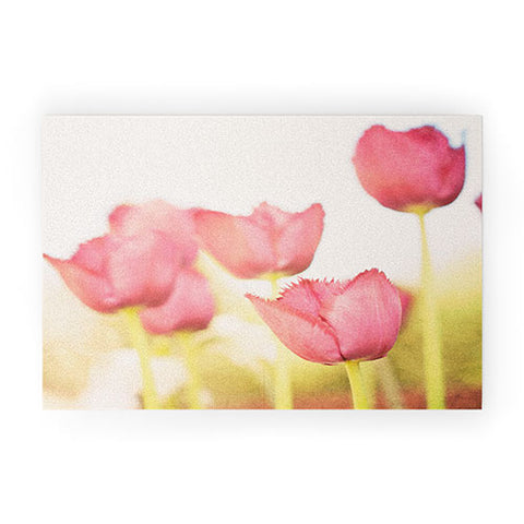 Bree Madden Pink Tulips Welcome Mat