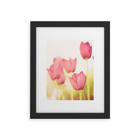 Bree Madden Pink Tulips Framed Art Print