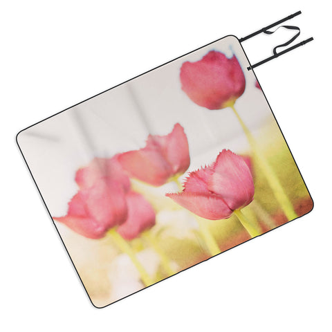 Bree Madden Pink Tulips Picnic Blanket