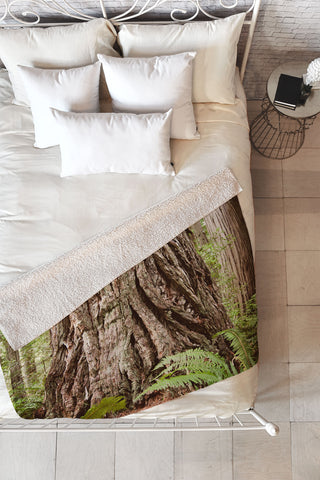 Bree Madden Redwood Trees Fleece Throw Blanket