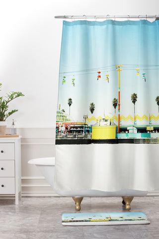 Bree Madden Santa Cruz Beach Shower Curtain And Mat