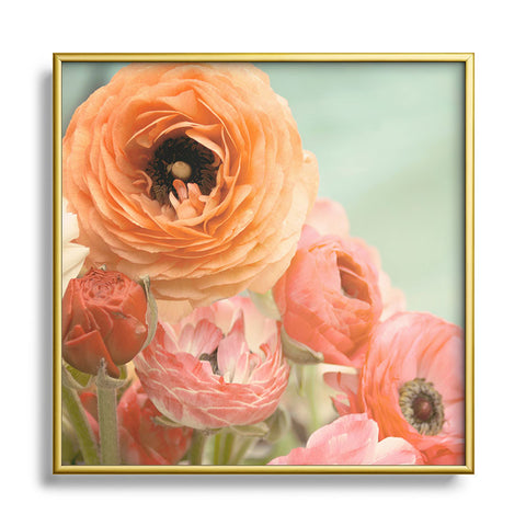 Bree Madden Spring Ranunculus Metal Square Framed Art Print