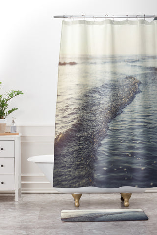 Bree Madden Sunlit Waters Shower Curtain And Mat