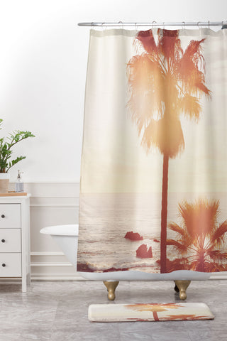 Bree Madden Sunray Palms Shower Curtain And Mat