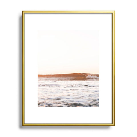 Bree Madden Sunset Surf Metal Framed Art Print