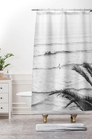 Bree Madden Surf Palms Shower Curtain And Mat