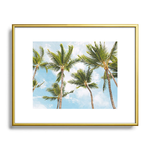 Bree Madden Tropic Palms Metal Framed Art Print