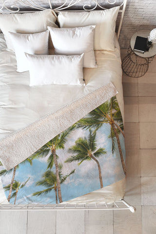 Bree Madden Tropic Palms Fleece Throw Blanket