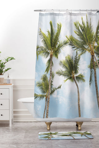 Bree Madden Tropic Palms Shower Curtain And Mat