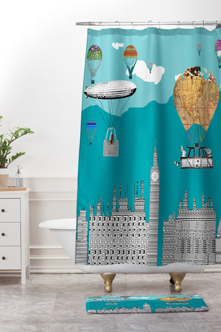 Brian Buckley Adventure Days London Shower Curtain And Mat