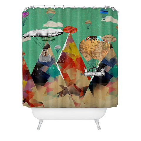 Brian Buckley Adventure Days Over The Alps Shower Curtain