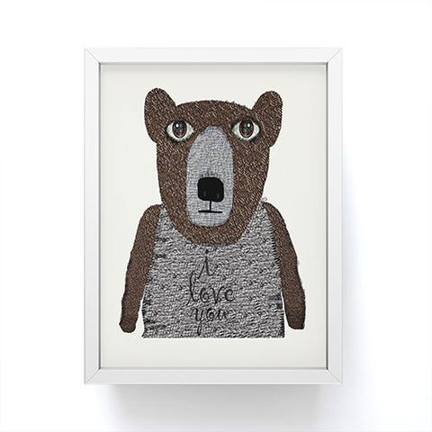 Brian Buckley Bear Cares Framed Mini Art Print