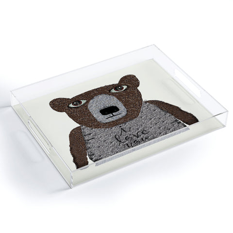 Brian Buckley Bear Cares Acrylic Tray