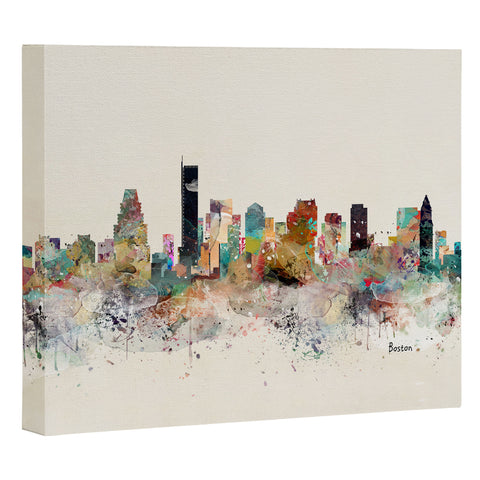 Brian Buckley boston city skyline Art Canvas