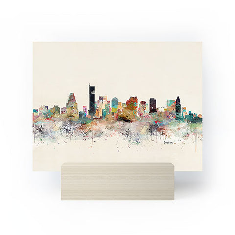 Brian Buckley boston city skyline Mini Art Print