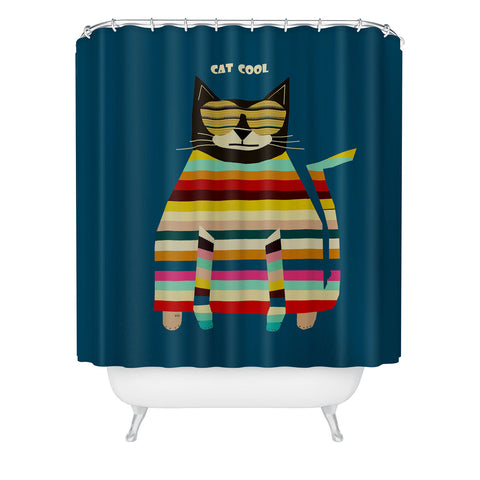 Brian Buckley Cat Cool Shower Curtain
