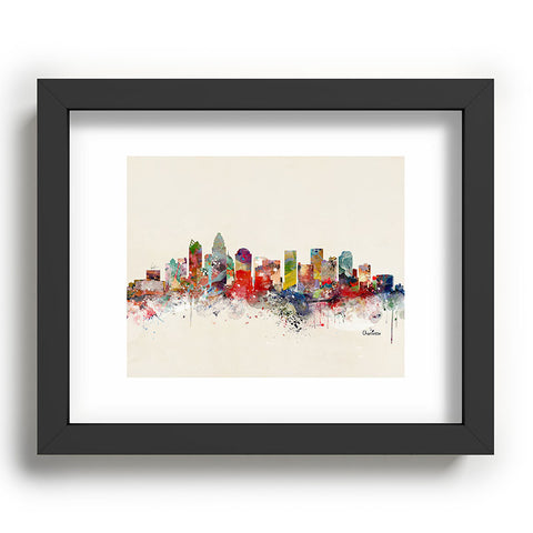 Brian Buckley charlotte city skyline Recessed Framing Rectangle